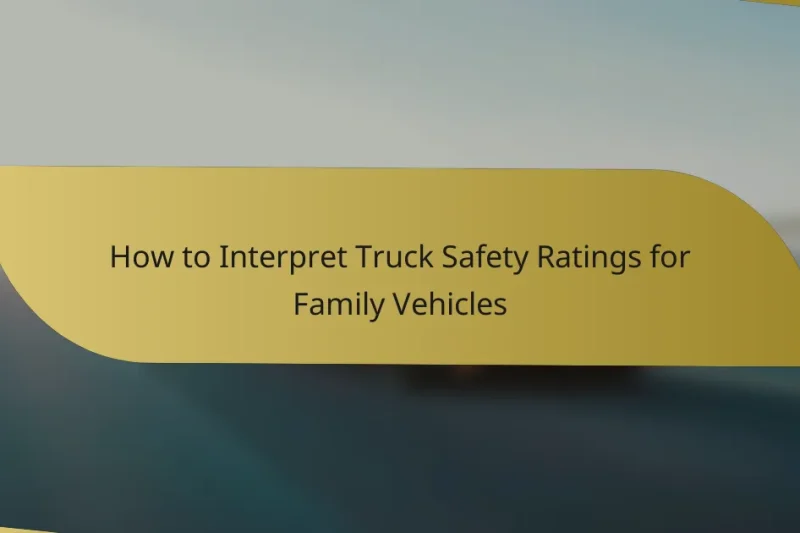 How to Interpret Truck Safety Ratings for Family Vehicles