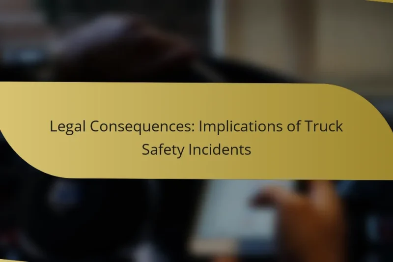 Legal Consequences: Implications of Truck Safety Incidents