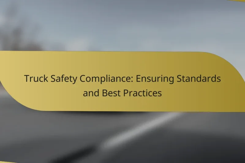 Truck Safety Compliance: Ensuring Standards and Best Practices