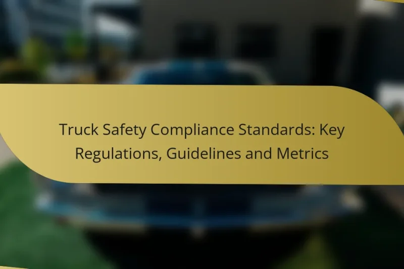 Truck Safety Compliance Standards: Key Regulations, Guidelines and Metrics