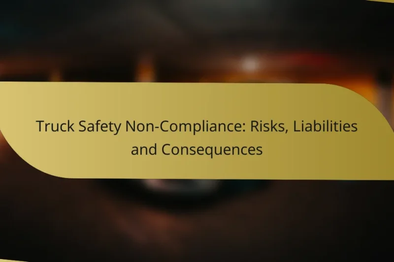 Truck Safety Non-Compliance: Risks, Liabilities and Consequences
