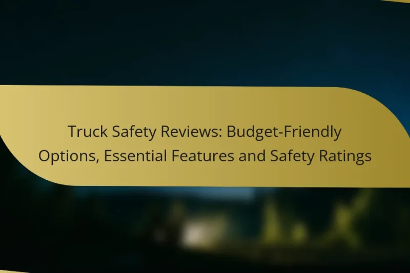 Truck Safety Reviews: Budget-Friendly Options, Essential Features and Safety Ratings