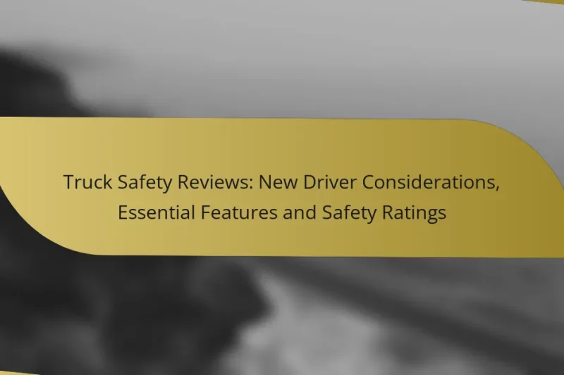 Truck Safety Reviews: New Driver Considerations, Essential Features and Safety Ratings