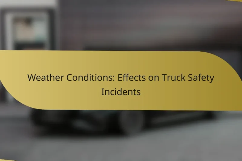 Weather Conditions: Effects on Truck Safety Incidents