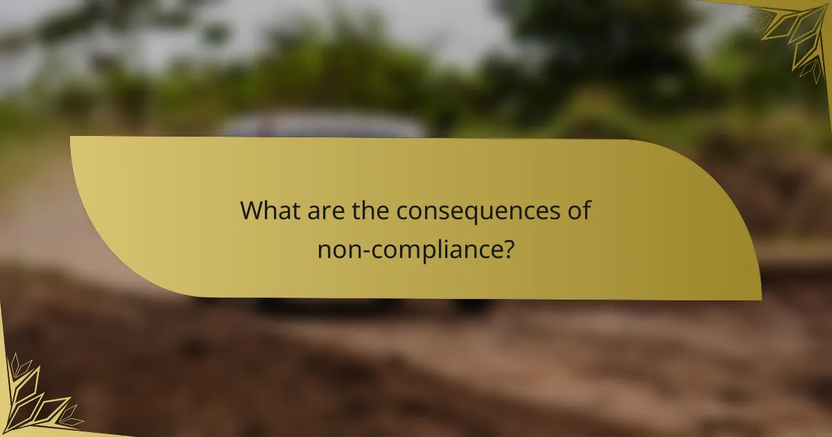 What are the consequences of non-compliance?