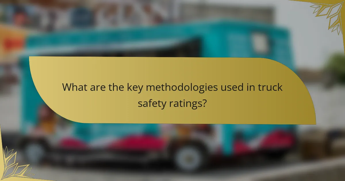 What are the key methodologies used in truck safety ratings?